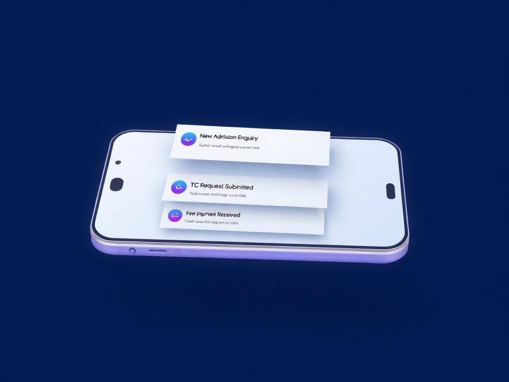 Phone showing auto email notifications